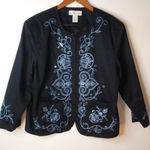 Dress Barn XL Navy Zip Up Jacket Plus Photo 0