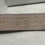 Liz Claiborne Vintage Brown Embossed Leather Belt Gold Silver Buckle Women Large Photo 4