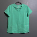 FIGS  Casma three pocket scrub top in surgical green  Photo 0