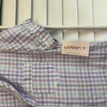 Joyspun Lavender‎ Plaid Button Up Pajama Top Size Small Purple Photo 2