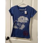 Pressbox Kansas University KU Jayhawks Womens Juniors Short Sleeve T-Shirt Size M Photo 4