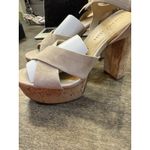 Veronica Beard  Lucille Ecru Beige Suede Cork Platform Sandals‎ Pumps Size 10 Photo 12