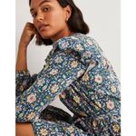 Boden Floral Mini Dress Size 12 Multicolor Boho‎ Cottagecore Modest Fall Prairie Blue Photo 13