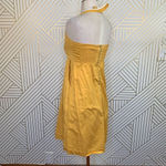 Anthropologie Floreat Anchors Aweigh Dress Halter Embroidered Yellow Size 4 Photo 4