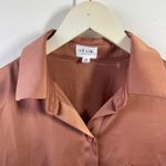 Lelis Dress Women XS Copper Brown Shirt Dress Long Sleeve Fall Casual Minimal Photo 4