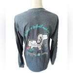 Gildan Gray Long Sleeve Crewneck Puppie Love Graphic Dog Rescue T-Shirt Photo 3