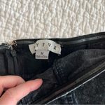 HYFVE ✨  Women’s Black Strapless Pleated Denim Mini Dress Medium Photo 4