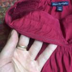 American Eagle RED PEPLUM STRAPLESS TUBE TOP Photo 3