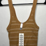 Urban Outfitters NEW  Out From Under Tan Striped Ribbed Cropped Tank Top XS/S Photo 0