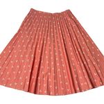 Vintage Marty Gutmacher Peach Polka Dot Floral Pleated Skirt & Blouse Set Sz 12P Photo 1