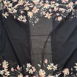 Nordstrom black pink floral size ONE SIZE robe kimono Photo 10