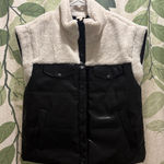 Hem & Thread  half Teddy half leather vest Photo 0