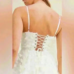 Thirty Thirty LA Ivory Butterfly Mesh Midi Garden Dress XS Photo 3