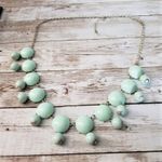 Vintage Necklace Aquamarine Tone Circles Statement Necklace Photo 1