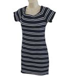 ASTR  The Label Women's Blue & White Horizontal Striped Mini Dress - Size Medium Photo 2