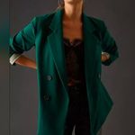 Anthropologie Maeve By  Double-breasted Blazer In Green Size 0 Photo 0