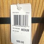 MINKPINK Phrada Ribbed Knit Wrap Cropped Cardi Top Gold Medium Photo 4