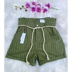 Topshop NWT Stripe Shorts with Rope Belt Photo 2