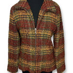 J. McLaughlin EUC Wool Alpaca Blend Tweed Jacket Full Zip Collar Coat Womens XS Photo 0