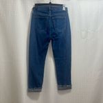 Loft  High Rise Straight Crop Cuffed Jeans Size 2/26 Super Soft Girlfriend Photo 2