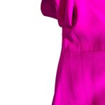 Trina Turk Escondido Short Sleeve Gold Tassel Fringe Top in Fuchsia Pink Small Photo 5