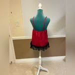 Vintage Bernette New York Red & Black Lace Babydoll Lingerie Top Size L Size L Photo 4