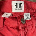 BDG Urban Outfitters Womens Jeans Red High Rise Straight Leg Raw Hem Size‎ 26 Photo 4