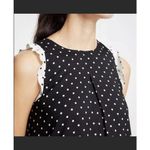 Ann Taylor Black Polka Dot Ruffle Shift Dress Preppy Career Coquette Photo 5