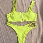 SheIn Neon Yellow Swimsuit Photo 0