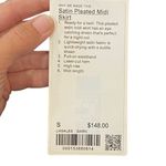 Lululemon Satin pleated Midi skirt Deep Burgundy
Size Small New with tags Photo 10