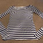 Delia's Delia’s long sleeved navy blue and white shirt Photo 0
