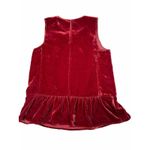 J CREW‎ Peplum Velvet Tank Sleeveless Wine Burgundy Drop Waist Velour Size 2 Red Photo 5