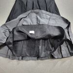 Renee C . Womens Skirt Size M Black Gray Pleated A-line Colorblock Midi Casual Photo 6