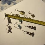Lot Of 5 Dangle Costume Earrings Pierced Mix Dinosaur / Drama Mask / Planet Photo 9