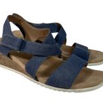 Life Stride Velocity 2.0 Blue Strappy Comfort Cork Wedge Platform Sandals Photo 0