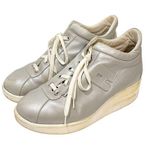 Rucoline Size 7 Silver Metallic Wedge Platform Sneaker Photo 0
