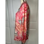 J. McLaughlin Silk Viscose Blend Zebra Jungle Print Button Up Shirt Top Large Photo 1