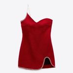 ZARA Bloggers favorite  tweed diamond chain shoulder dress Photo 10