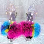Cape Robbin Dolls kill  night of my life fluffy clear platform heels size 8 Photo 3