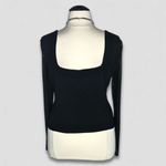 ASOS Design Black Mesh Long Sleeve Square Neck Top 22 Photo 3