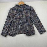 Sans Souci NWT Women's Tweed Multicolored Fringe Tweed Double Button Blazer-Smal Photo 5