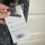 Mac Duggal  | 5124 Beaded Long Sleeve  Evening‎ Gown Charcoal Sequin Size 16 Photo 5