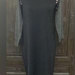 Karin Stevens Black/ grays sleeve dress. Size M Photo 0
