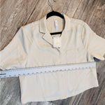 Fabletics  Sleep Button Down Shirt Sz SMALL Tapioca TAN MSRP $ 64.95 NWT #77 Photo 1