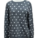 Charter Club Grey Marled Polka-Dot Sweater Size Large Photo 0