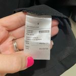 Elodie V-Neck Button Front Short Sleeve Blouse Black Size Small Photo 7