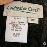 Coldwater Creek Black Velvet Burnout Sequin Accent Top Size XS Party Sparkles Photo 4