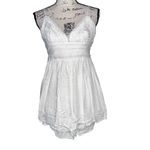 Quiet Storm  white‎ lacy romper dress medium Photo 1