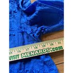 Lulu B Hippie Cottage Embroidered Asymmetrical Cotton Tunic Top Size Large Beach Blue Photo 4