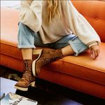 Free People  Dylan Lace Up Brown Boots 8.5 Photo 2